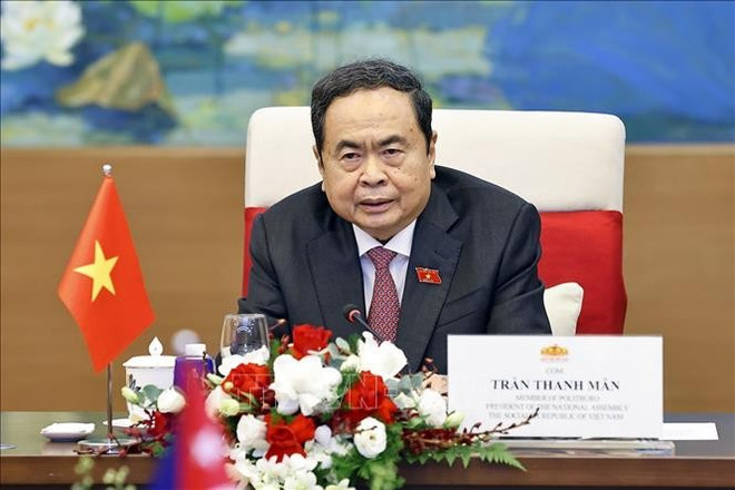 le président de l’Assemblée nationale du Vietnam, Tran Thanh Man. Photo : VNA man.jpg