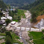 Le premier barrage de Sabo au Vietnam. (Photo gracieuseté du bureau de la JICA au Vietnam)