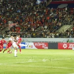 Xuan Son ouvre le score pour le Vietnam sur penalty à la 68e minute. (Photo : VNA)
