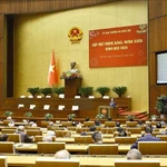 Le président de l'Assemblée nationale, Tran Thanh Man, a présidé le 28 janvier une réunion avec d'anciens dirigeants de l'Assemblée nationale. Photo : VNA