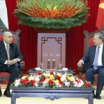 Le secrétaire général du Parti, To Lam, et le président de la Chambre des représentants jordanienne, Mazen Turki El Qadi. Photo : VNA