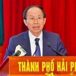 Lê Tiên Châu, secrétaire du Comité municipal du Parti de Hai Phong. Photo ; Union des jeunes de la ville de Hai Phong