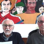 Renato Darsie, président de la section locale de l'Association d'amitié Italie-Vietnam en Vénétie, et Franco Nube, membre du conseil d'administration de l'association, accordent une interview à l'Agence de presse vietnamienne. Photo : VNA