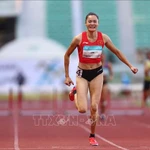 Quach Thi Lan a décroché l'or au 400 m haies féminin. Photo : VNA