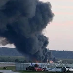 L'avion cargo UPS s'est écrasé et a pris feu à Louisville. Photo : Getty Images/VNA