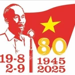 Logo officiel des 80 ans de la Révolution d'Août et de la Fête nationale. Photo : VNA