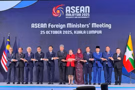 Les déluégués à la Conférence des ministres des Affaires étrangères de l'ASEAN. Photo: VNA
