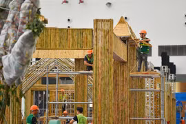 La Foire d’Automne 2025 affiche déjà un taux d’achèvement de plus de 90% de ses infrastructures techniques. Photo: VNA