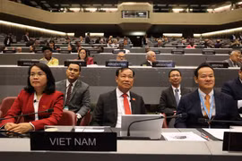 La délégation vietnamienne participe à une session de la 151ᵉ Assemblée de l’Union interparlementaire (UIP-151). Photo: VNA