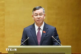 L'Auditeur général de l'État, Ngo Van Tuan, présente un rapport lors de la 10e session de la 15e législature de l'Assemblée nationale. Photo: VNA