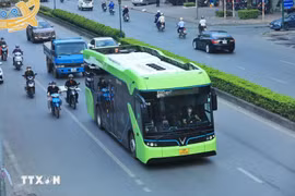 Un bus électrique. Photo: VNA