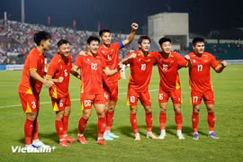 C'est la sixième participation consécutive de l'équipe U23 du Vietnam à la phase finale de la Coupe d'Asie U23. Photo: VNA