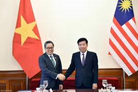 Le vice-ministre vietnamien des Affaires étrangères, Nguyên Manh Cuong (droite), et le secrétaire général adjoint du ministère malaisien des Affaires étrangères, Dato' Ahmad Rozian Abd Ghani. Photo: VNA