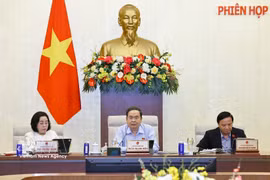Le président de l’Assemblée nationale, Tran Thanh Man, s'exprime à la 55ᵉ réunion du Comité permanent de l’Assemblée nationale. Photo: VNA