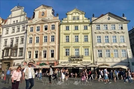 La Vieille ville de Prague autour de l'horloge astronomique (Orloj), en République tchèque. Photo: VNA