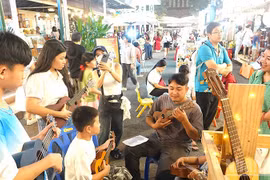 De nombreux visiteurs assistent à la Fête du livre et de la culture nocturne. Photo: nhandan.vn