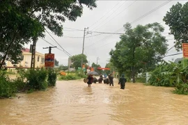 La commune de Van Nham, province de Lang Son, est inondée en raison de la circulation de la tempête Matmo. Photo : VNA 