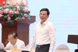 Le vice-gouverneur de la BEV, Pham Thanh Ha, s'exprime lors de la conférence. Photo: VNA