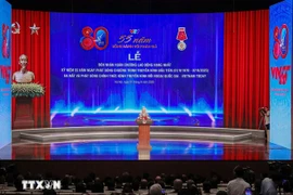 Le secrétaire général Tô Lâm à la cérémonie marquant le 55ᵉ anniversaire de la Télévision vietnamienne. Photo: VNA