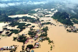 Inondations dans la commune de Van Nham, province de Lang Son. Photo : VNA