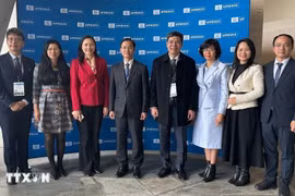 La délégation vietnamienne participe à la 222e session du Conseil exécutif de l'UNESCO. Photo : VNA