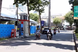 Une rue de Hô Chi Minh-Ville. Photo: VNA