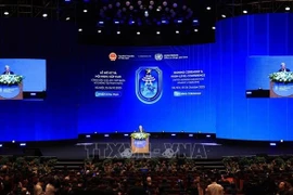 Le secrétaire général de l'ONU, António Guterres, s'exprime lors de la séance d'ouverture de haut niveau de la Convention de Hanoï, le 27 octobre 2025. Photo : VNA