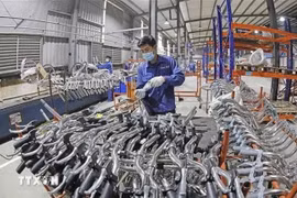 Fabrication de vélos chez la société Thong Nhat. Photo : VNA