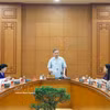 Séance de travail entre le secrétaire général du Parti communiste du Vietnam et président de la République, To Lam, et le comité du Parti du ministère de la Santé. Photo: VNA