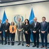 Le directeur général de l'AIEA, Rafael Grossi (au centre), et les ambassadeurs et chefs de mission des pays de l'ASEAN à Vienne. Photo : VNA