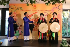 Performance de la troupe artistique de Bac Ninh. Photo: VNA