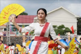 La fête Katê 2025 célèbre les couleurs vibrantes et l'esprit d'unité de l’ethnie Cham. Photo: VNA