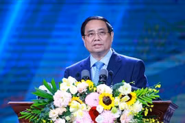 Le Premier ministre Pham Minh Chinh à la cérémonie de remise du 5e Prix journalistique national contre la corruption, le gaspillage et les pratiques malsaines (2024–2025). Photo: VNA