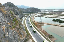Sun Group lance une phase d'essai d'un système de transport public moderne et écologique à Cat Ba, comprenant des véhicules électriques et des navettes gratuites. Photo: Sun Group