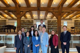 La vice-ministre vietnamienne des Affaires étrangères, Le Thi Thu Hang, et la secrétaire d'État au Commerce et aux Investissements du ministère danois des Affaires étrangères, Lina Gandløse Hansen ont coprésidé la troisième consultation politique Vietnam-Danemark. Photo: VNA