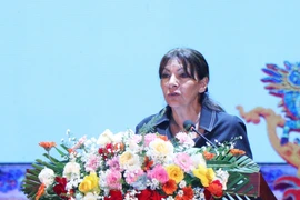 Mme Anne HIDALGO, maire de Paris, présidente de l’Association internationale des maires francophones (AIMF), à la cérémonie d'ouverture du 45e Congrès des maires francophones. Photo: VNA