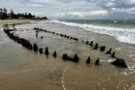 L’emplacement de l’épave se situe tout près du rivage du quartier de Hôi An Tây, dans la ville de Da Nang. Photo: VNA