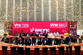Inauguration de la 23e exposition internationale de l'industrie du textile et de l'habillement du Vietnam (VTG 2025). Photo: VNA