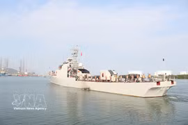Le navire 17 de la Brigade 171, relevant de la Région navale 2, conclut sa mission à l’exercice naval Milan 2026. Photo: VNA