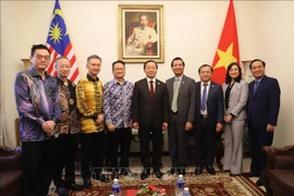 Le vice-Premier ministre Tran Hong Ha rencontre Dato’ Jeffery Tan, secrétaire général de la Chambres de commerce et d'industrie chinoises associées de Malaisie (ACCCIM). Photo: VNA