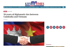 Article publié par le Khmer Times à l'occasion du 58e anniversaire de l'établissement des relations diplomatiques entre le Vietnam et le Cambodge (24 juin 1967-2025). Photo: VNA