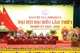 Le Parti de la province de Ninh Binh (Nord) a ouvert le 1er octobre son 1er Congrès pour le mandat 2025-2030. Photo: VNA