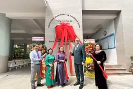 Cérémonie de remise du LabelFrancÉducation à l'école primaire Trân Quôc Toan. Photo: VNA