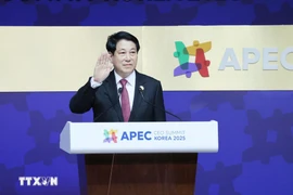 Le président Luong Cuong participe au Sommet des entreprises de l’APEC 2025 en République de Corée, le 30 octobre 2025. Photo : VNA