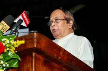 Le président de l’Association de solidarité Sri Lanka–Vietnam, Sudasinghe Sugathapala. Photo: VNA