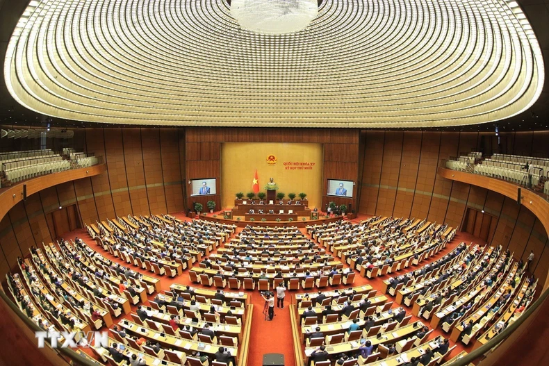 Séance d'ouverture de la 10e session de la 15e législature de l'Assemblée nationale. Photo : VNA