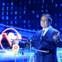 Le Premier ministre Pham Minh Chinh s'exprime lors de l’événement « La 4e transformation numérique du secteur bancaire en 2025 ». Photo : VNA