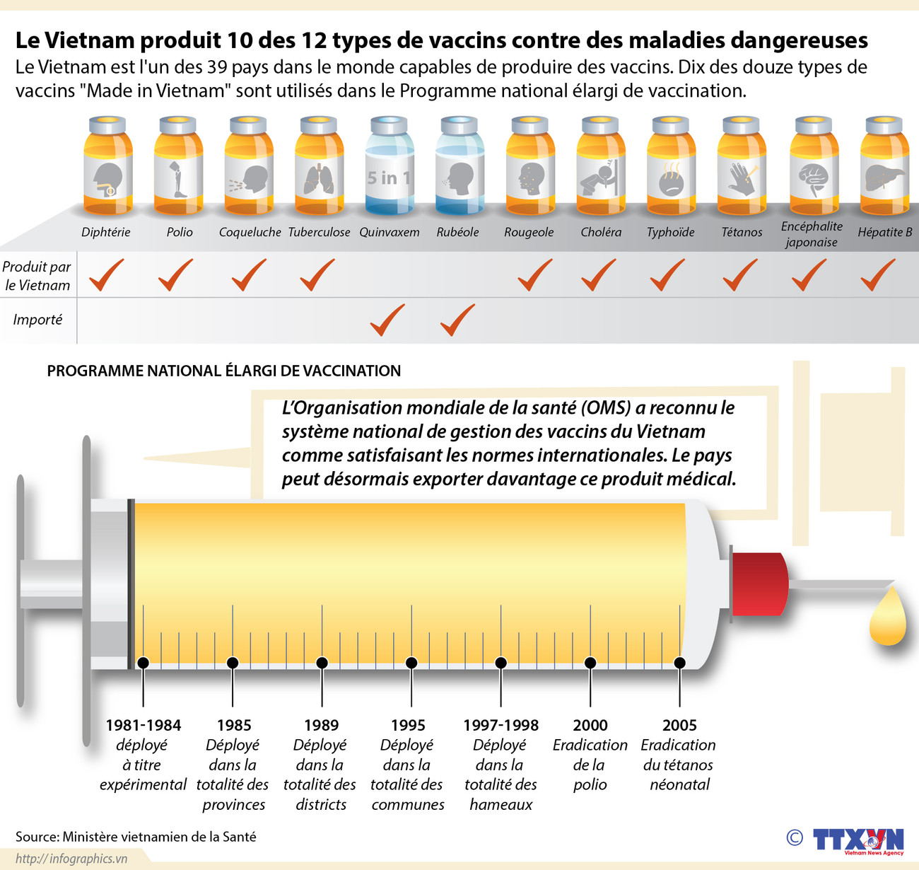 Le Vietnam produit 10 des 12 types de vaccins contre des maladies humaines ảnh 1