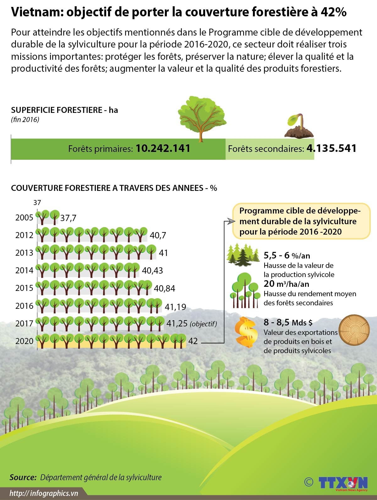 Vietnam: objectif de porter la couverture forestière à 42% ảnh 1