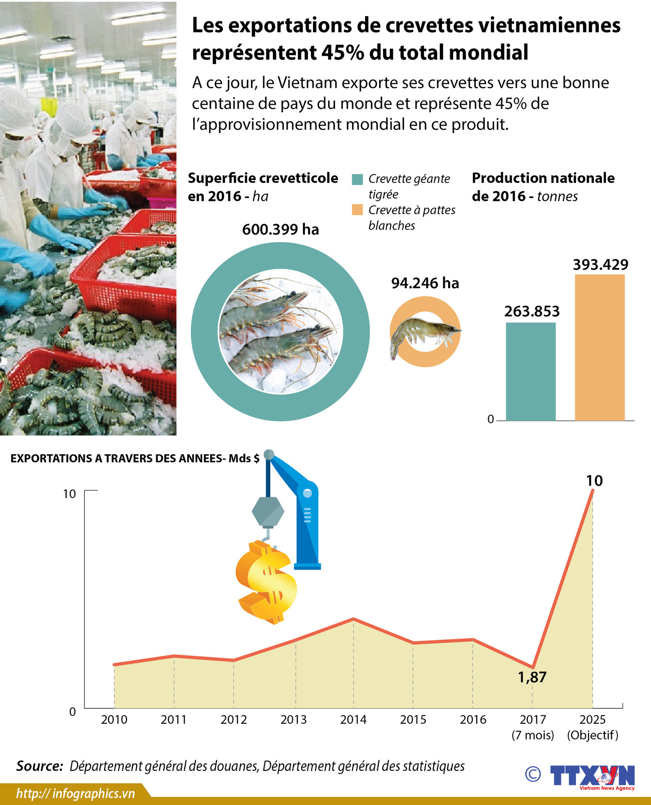Les exportations de crevettes vietnamiennes représentent 45% du total mondial ảnh 1 Les exportations de crevettes vietnamiennes représentent 45% du total mondial ảnh 1